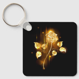 Golden rose ( gold rose ) key ring