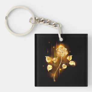 Golden rose ( gold rose ) key ring
