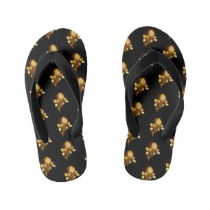Golden rose ( gold rose ) kid's flip flops