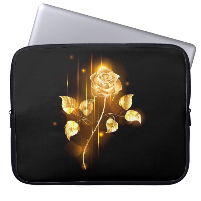 Golden rose ( gold rose ) laptop sleeve (Front)