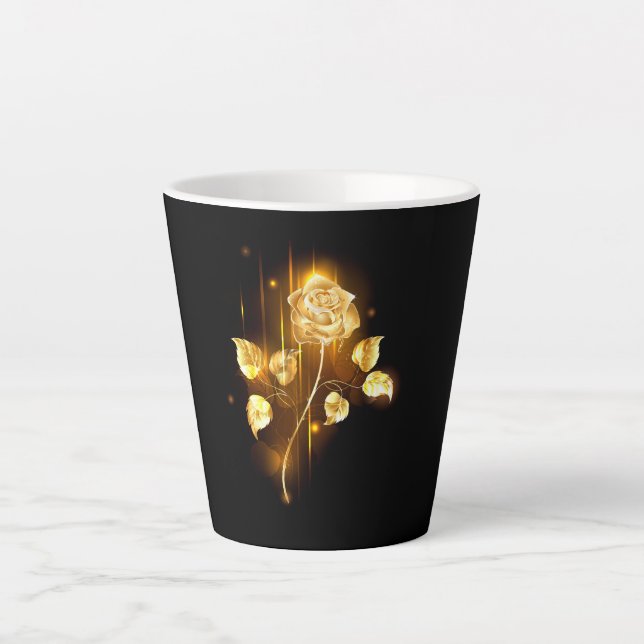 Golden rose ( gold rose ) latte mug (Front)