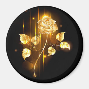 Golden rose ( gold rose ) magnet