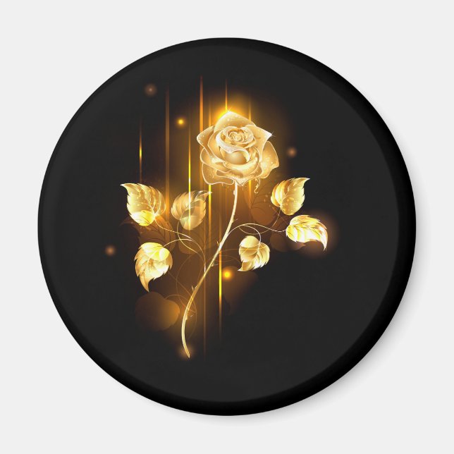 Golden rose ( gold rose ) magnet (Front)