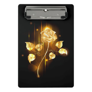 Golden rose ( gold rose ) mini clipboard