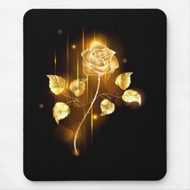 Golden rose ( gold rose ) mouse mat (Front)