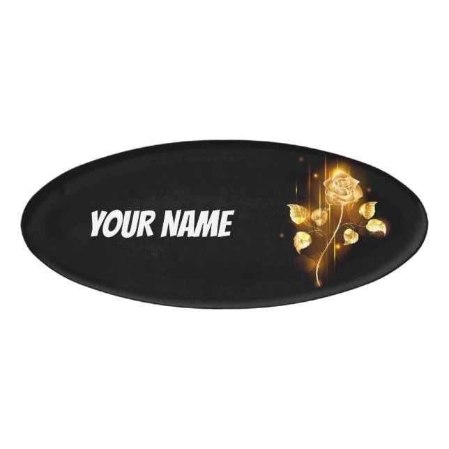 Golden rose ( gold rose ) name tag (Front)