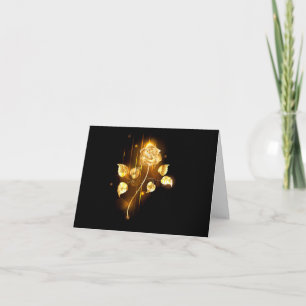 Golden rose ( gold rose ) note card