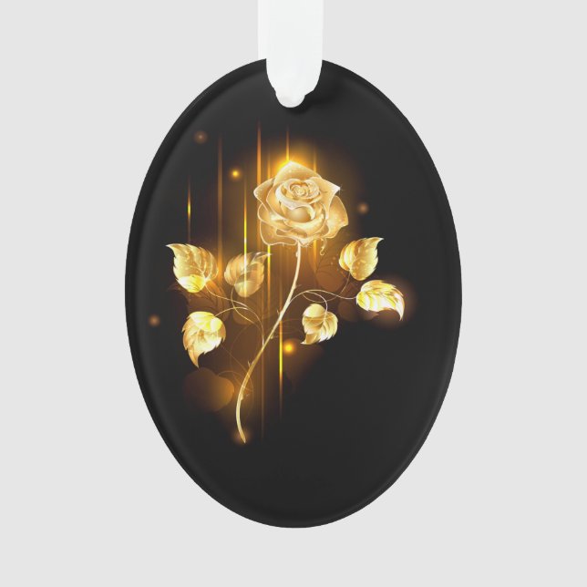 Golden rose ( gold rose ) ornament (Front)