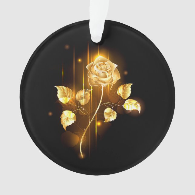 Golden rose ( gold rose ) ornament (Front)