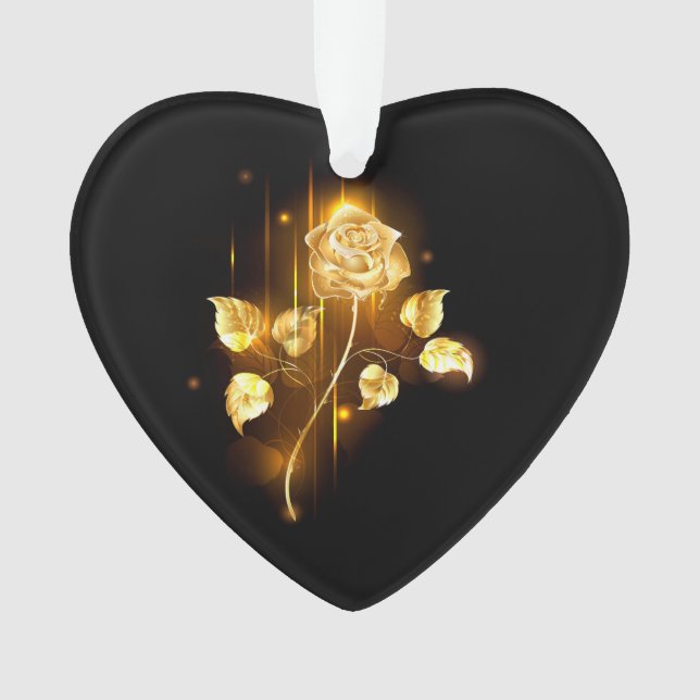 Golden rose ( gold rose ) ornament (Front)