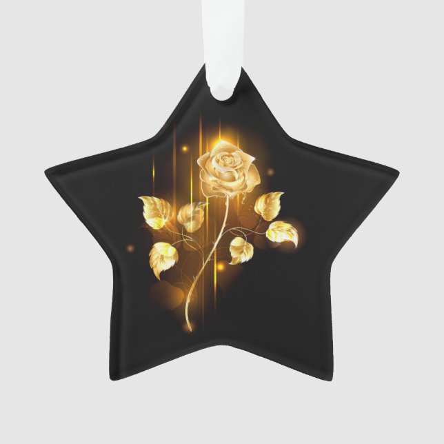 Golden rose ( gold rose ) ornament (Front)
