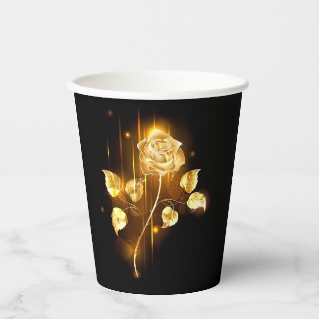 Golden rose ( gold rose ) paper cups (Front)