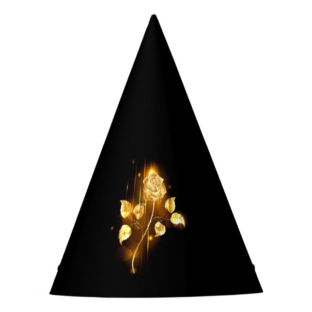 Golden rose ( gold rose ) party hat (Front)