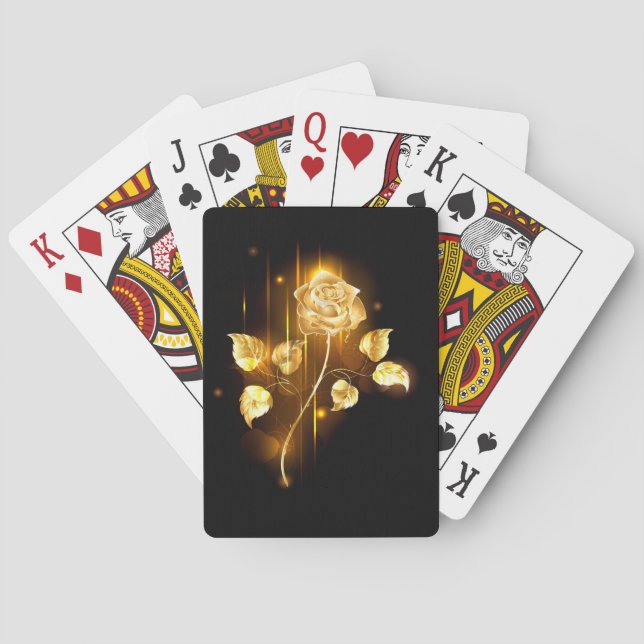 Golden rose ( gold rose ) playing cards (Back)