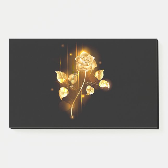 Golden rose ( gold rose ) post-it notes (Front)