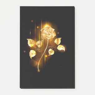 Golden rose ( gold rose ) post-it notes