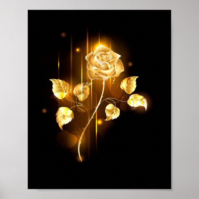 Golden rose ( gold rose ) poster (Front)