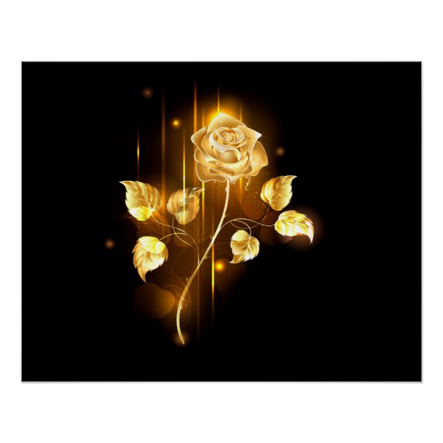 Golden rose ( gold rose ) poster (Front)