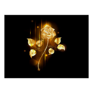 Golden rose ( gold rose ) poster