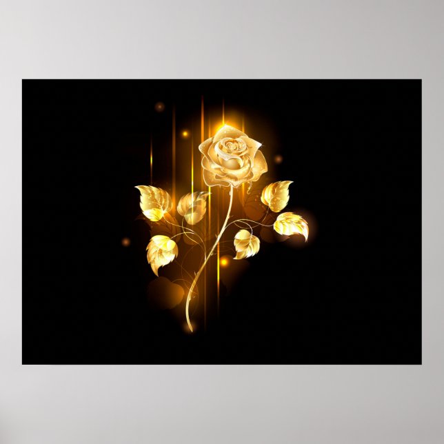 Golden rose ( gold rose ) poster (Front)