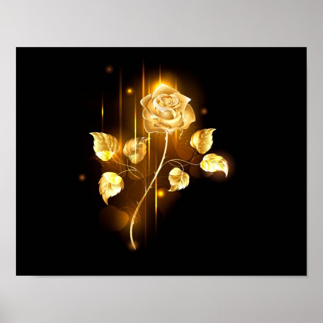 Golden rose ( gold rose ) poster (Front)