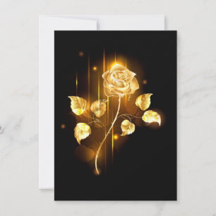 Golden rose ( gold rose ) thank you card