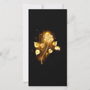Golden rose ( gold rose ) thank you card