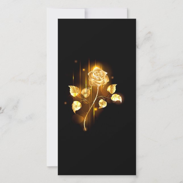 Golden rose ( gold rose ) thank you card (Front)