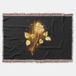 Golden rose ( gold rose ) throw blanket