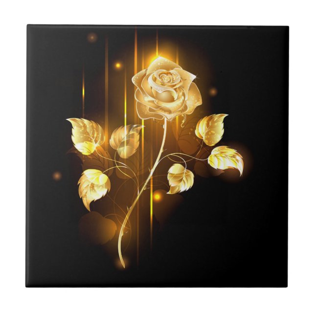 Golden rose ( gold rose ) tile (Front)