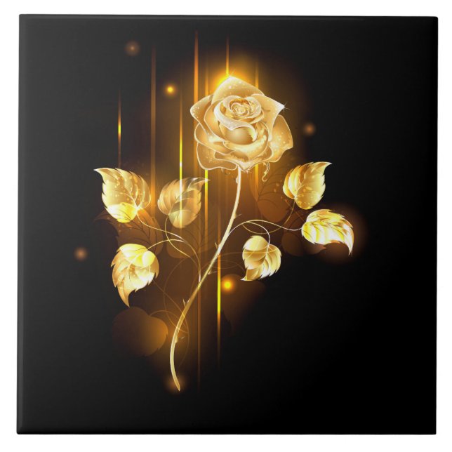 Golden rose ( gold rose ) tile (Front)