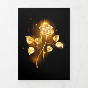 Golden rose ( gold rose ) Tri-Fold announcement