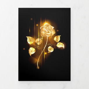 Golden rose ( gold rose ) Tri-Fold programme