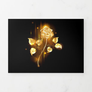Golden rose ( gold rose ) Tri-Fold programme