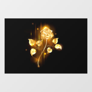 Golden rose ( gold rose ) window cling