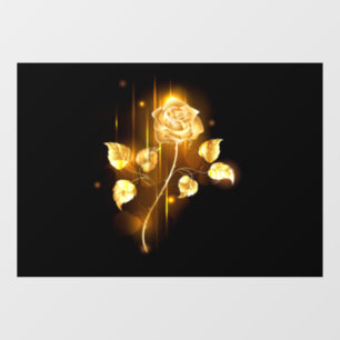 Golden rose ( gold rose ) window cling