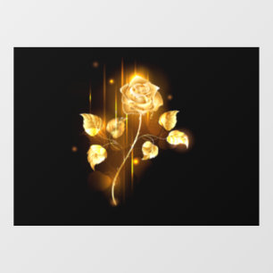 Golden rose ( gold rose ) window cling