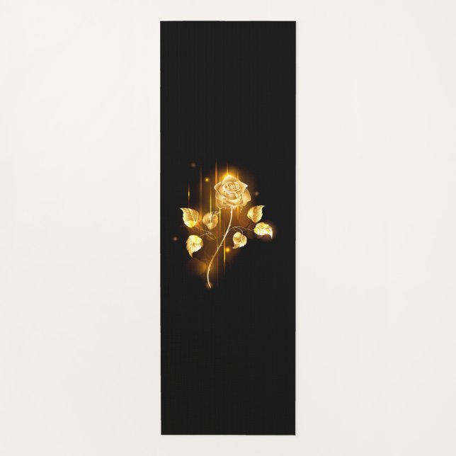 Golden rose ( gold rose ) yoga mat (Front)