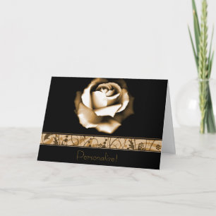 Golden Rose Greeting Card
