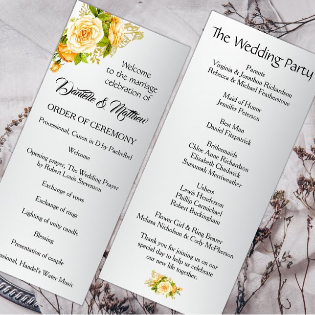 Golden Rose Radiance: Silver Wedding Program Programme (Creator Uploaded)