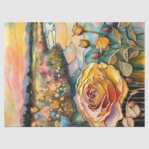 Golden Rose River Valley Sunrise II Tissue Paper