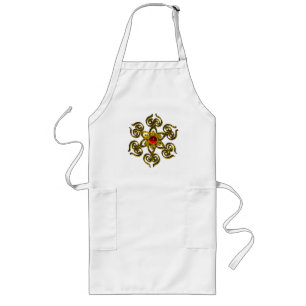 GOLDEN ROSE RUBY LONG APRON