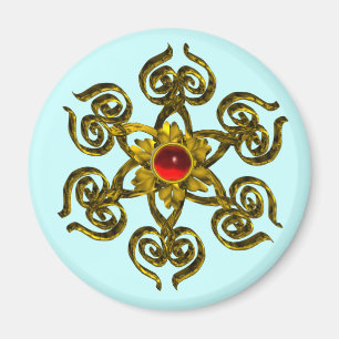 GOLDEN ROSE RUBY MAGNET