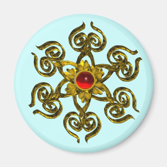 GOLDEN ROSE RUBY MAGNET (Front)