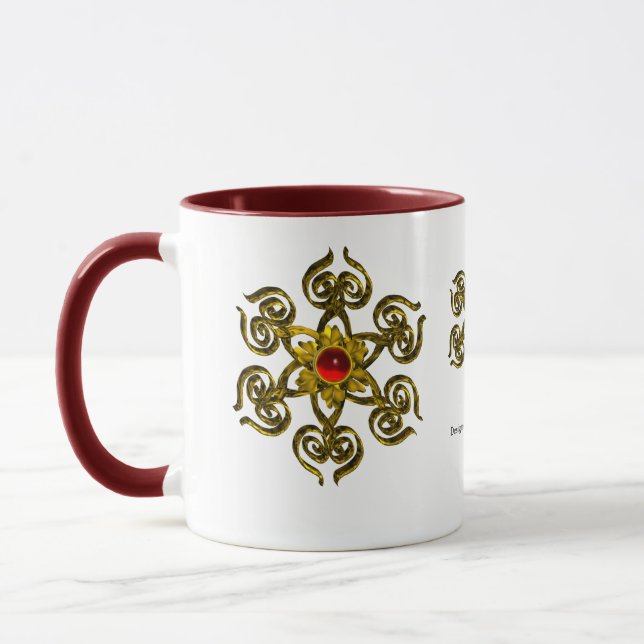 GOLDEN ROSE RUBY MUG (Left)