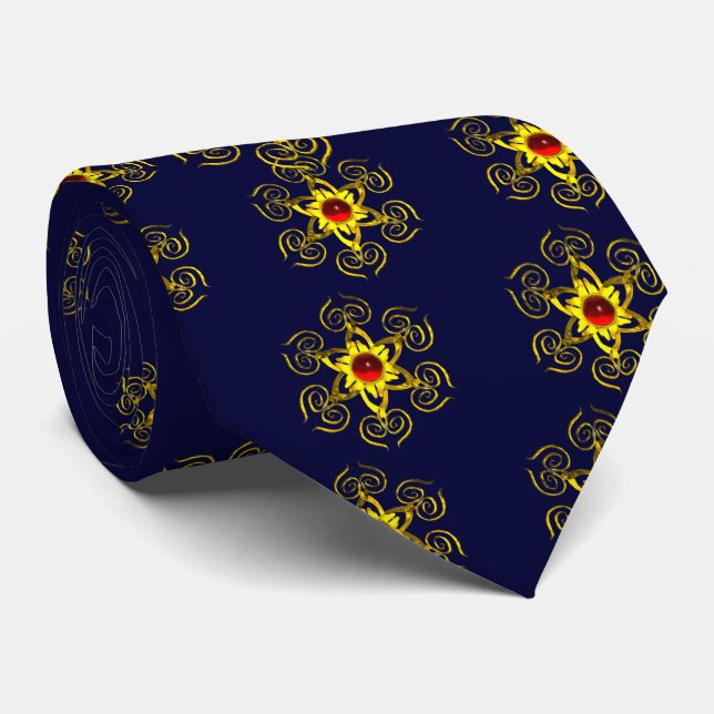 GOLDEN ROSE RUBY TIE (Rolled)