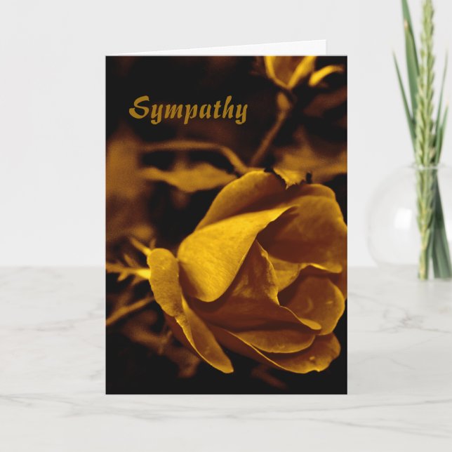 Golden Rose Sympathy Card (Front)
