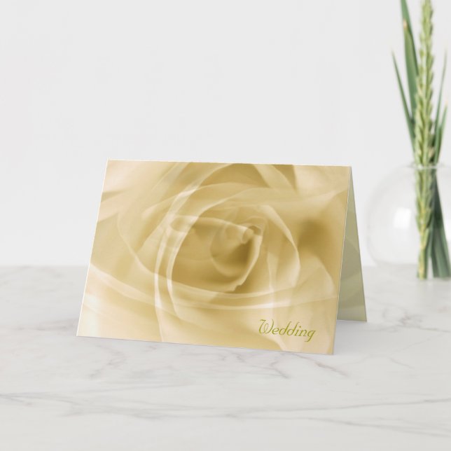Golden Rose Wedding Invitation (Front)