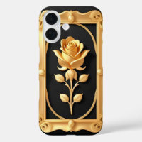 Golden Rose With Elegant Ornate Details
