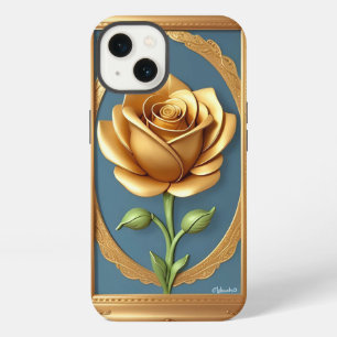 Golden Rose With Elegant Ornate Details iPhone 13 Case